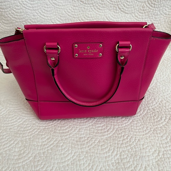 Kate Spade Hot Pink Leather Medium Satchel - Picture 3 of 11